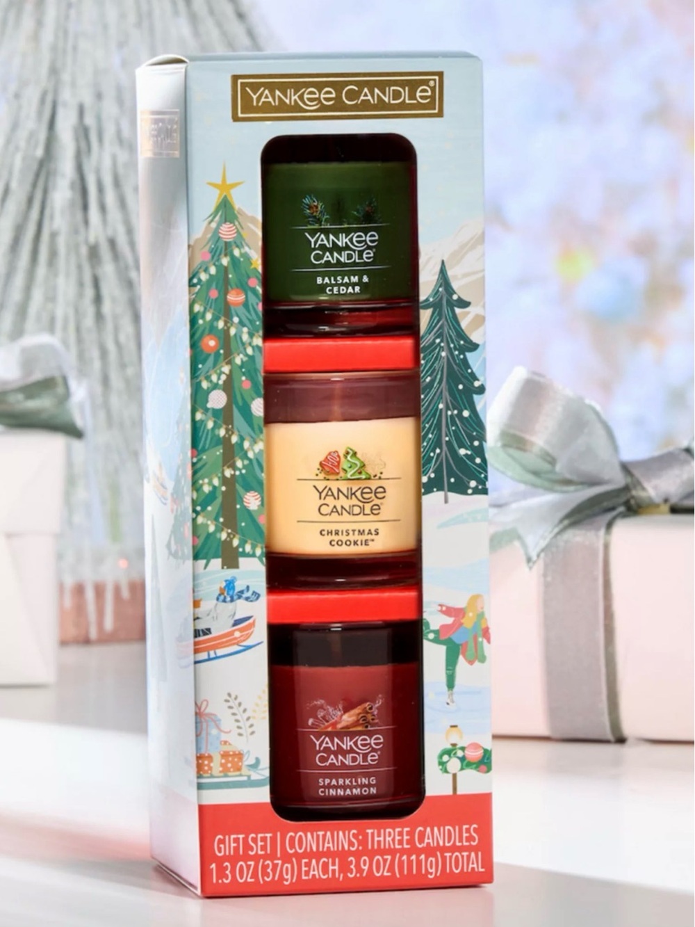 Yankee Candle Christmas Classics Mini Candle Set 3 Pieces New!